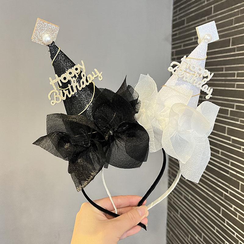 Ретро Лолита Плиссированная Кружевная Повязка на Голову и Заколка для Волос - Милые Детские Аксессуары для Волос