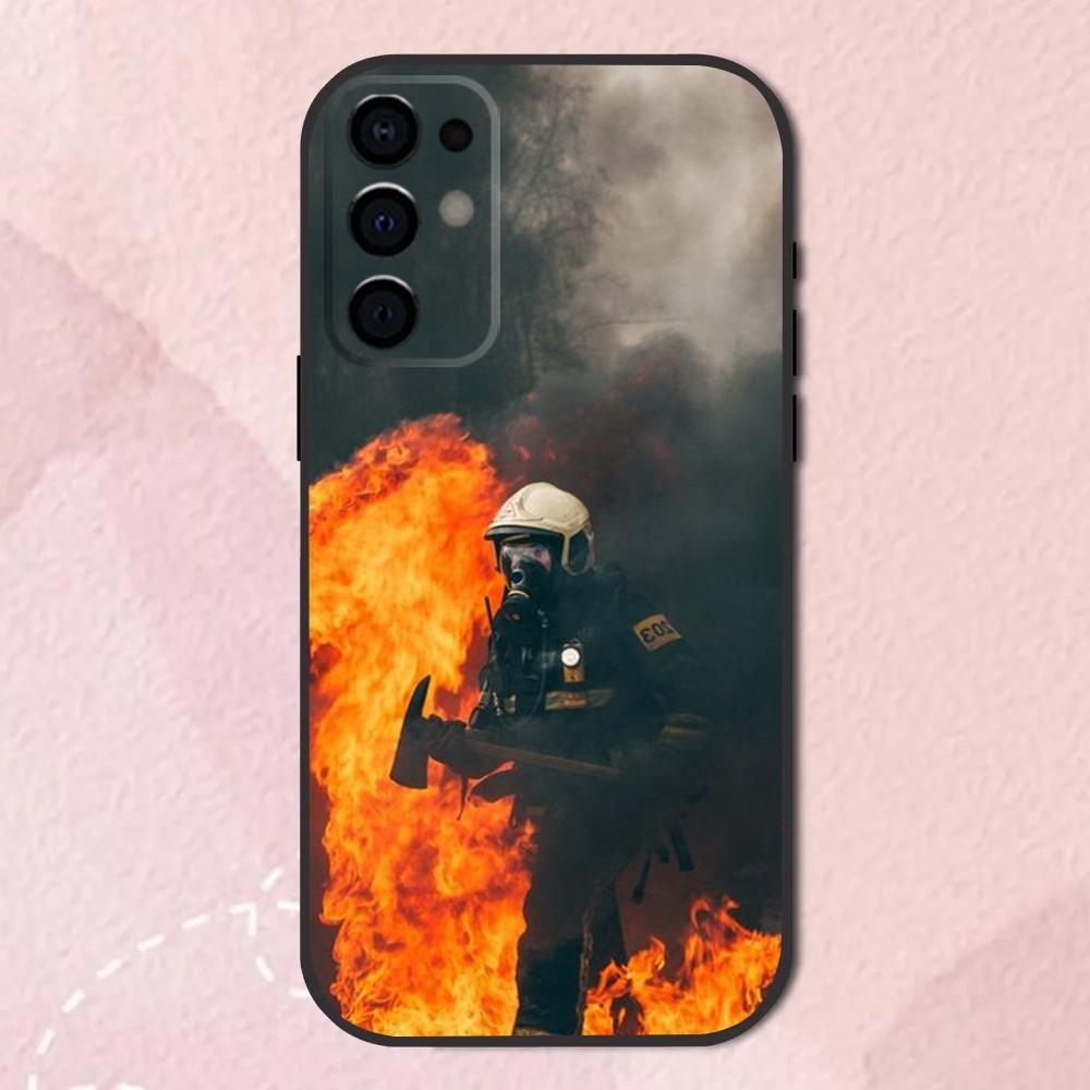 Fireman Firefighter Phone Case For Samsung S24,S21,S22,S23,S30,Ultra,S20,Plus,Fe,Lite,Note,10,9,5G Black Soft Cover
