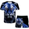 Boys Girls Tiger Clothes Sets Summer Cute T Shirts Short Pants 1-14 Year 2pcs Clothing Suits Kids Fashion Casual Costume Outfits