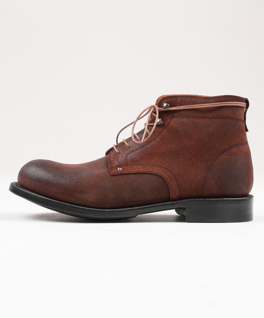 Brenowelt 810 Burning Oil Nubuck 4-Inch Work Chukka Goodyear Welt Half-Red Sole