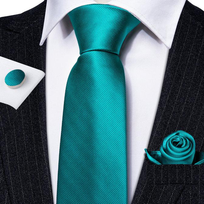 Barry.Wang Галстук Носовой платок Набор запонок для мужчин Галстуки Желтый Синий Формальный Повседневный