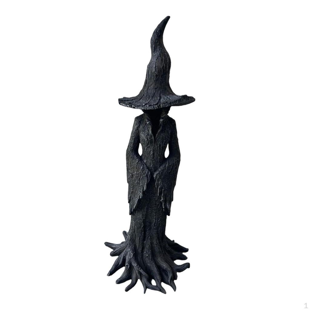 Halloween Witch Statue Scary 19.7inch Home Decor for Garden Bookcase Yard