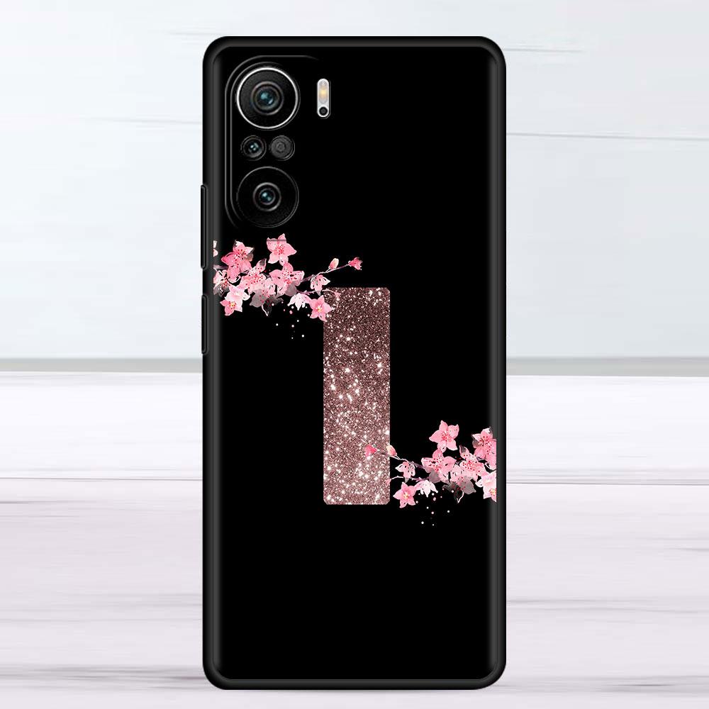 Цветочная буква розовый модный начальный чехол для Xiaomi Redmi Note 11 10 Pro 12 9S 9 8 9C 9A K40 10C 8T 9T силиконовый чехол для телефона