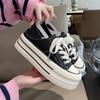 Женская парусиновая спортивная обувь Женская повседневная обувь 2024 года Спортивная обувь для девочек Модная обувь на толстой подошве на шнуровке Zapatillas Mujer