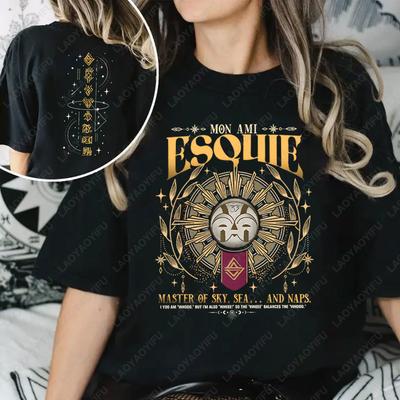 Футболка Esquie Clair Obscur Expedition 33 Смешная футболка Esquie для геймеров для фанатов Подарок Летняя мода Повседневный Мягкий хлопок С коротким рукавом Топ