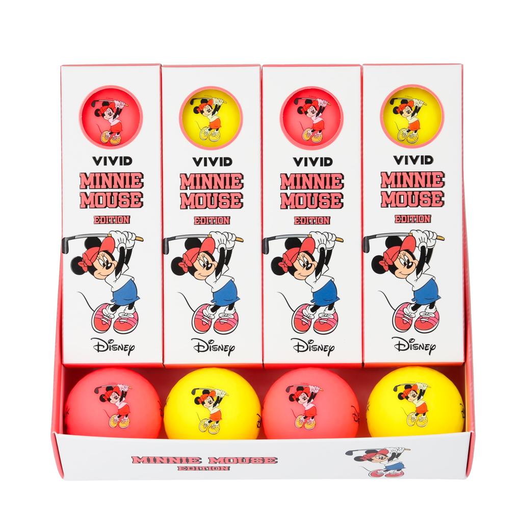 Volvik Golf Ball DISNEY MINNIE GOLF Dozen Pack PinkYellow 2024 Model 1 Dozen (12 Pieces) Genuine Product