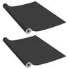 Film autoadhésif - VIDAXL - Noir - 500x90 cm - 2 pcs - PVC Imperméable
