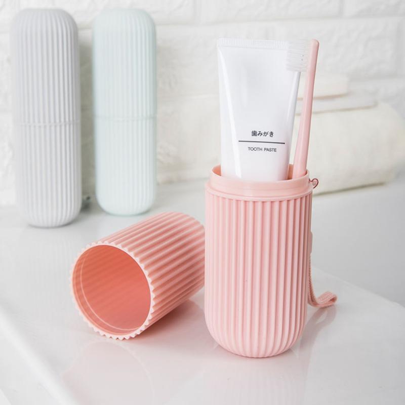Портативный многоразовый набор для чистки зубов для ванной комнаты, набор для мытья зубов, чашка для полоскания рта, чехол для зубной щетки, коробка для хранения зубной пасты, вертикальные полосы