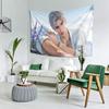VIKAMA Silver Hair Male God Tapestry Healing Series Beautiful Male Living Room Decoration Room Decoration Home Decoration