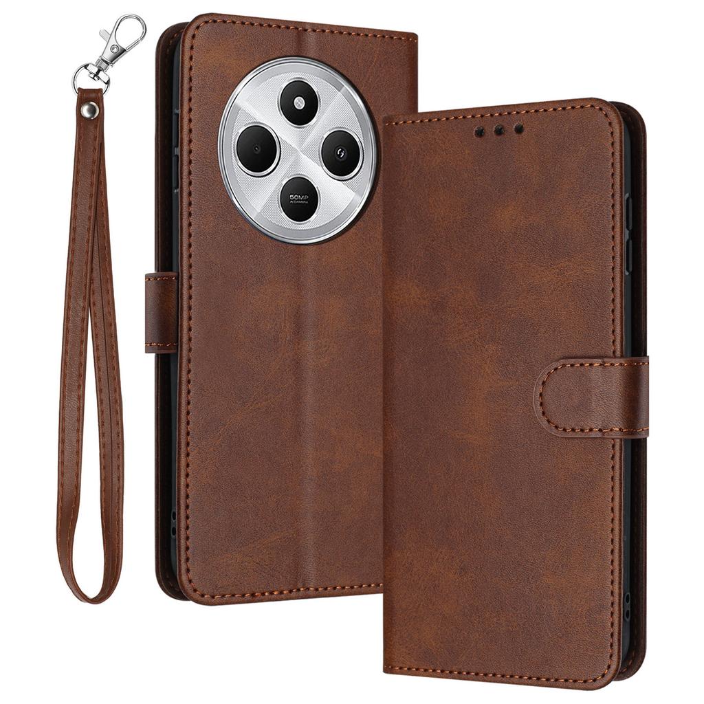 For Xiaomi Poco C75 4G/Redmi 14R 5G/14C 4G Case Flip Stand PU Leather Wallet Phone Cover Calf Texture