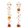 Vintage Front Door Fall Decorations Banners Rustic Yard Colorful Pumpkins Maple Leaf Porch Banners For Home Themed Party Outside