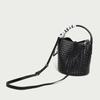 Braided Cowhide Bucket Bag Women's Crossbody Bag Large Capacity Premium Sense Basket Tote Women's Commuter Shoulder Bag