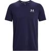 Solid Color Training Round Neck Short Sleeve T-Shirt Men Tops Dark-Blue 1373997-410