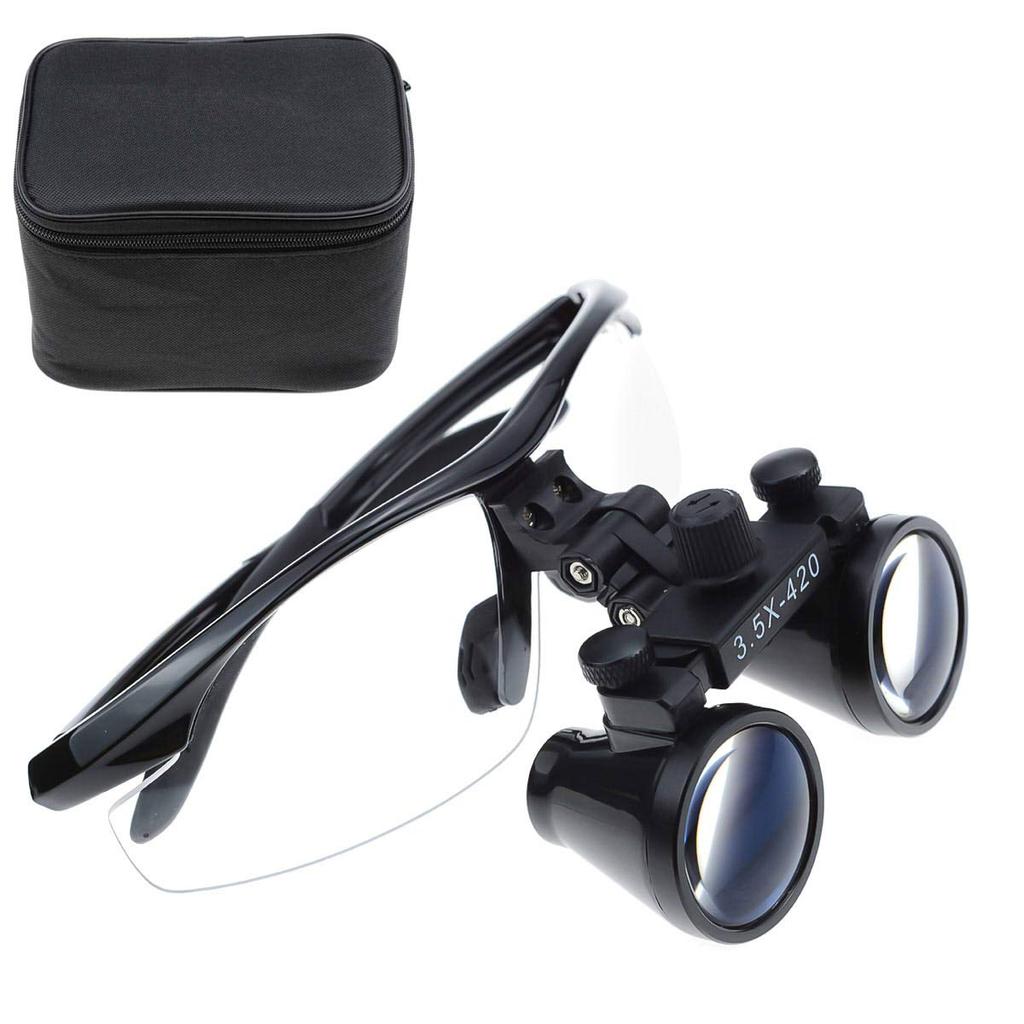 Magnifying Binocular for Laboratory and Dental Includes Storage Box and Easy to Carry Glass, Loupe, Glasses-Style Magnifier, 3.5x Magnification,