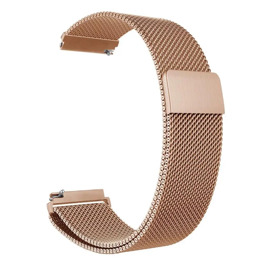 Магнитный миланский ремешок 20/22 мм для Samsung Galaxy Watch 7 6 5 4 40 44 мм Gear S3 Стальной ремешок для Huawei 4 GT3 Браслет