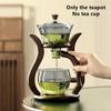 Kung Fu Glass Tea Set Semi Automatic Drip With Infuser Glass Teapot Set Magnetic Switch Teapot Teacup Set Birthday Gifts