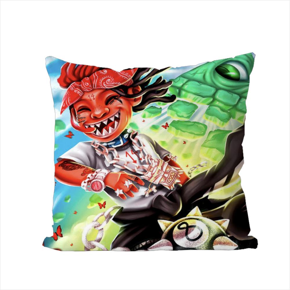 RAPPER TTrippie Redd Pillow Case For Car Sofa Decorative Home Doublesided Print Plush Square Throw Pillow Cushion Cover