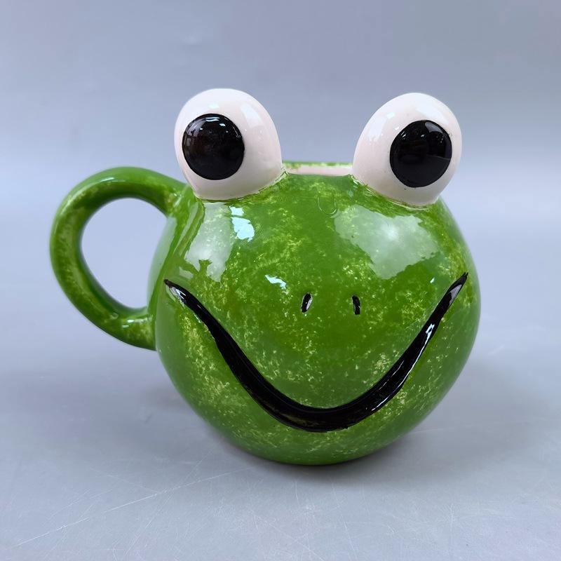 Супер милая маленькая кружка-лягушка керамическая мультяшная креативная милая детская кружка для молока, завтрака, кофе