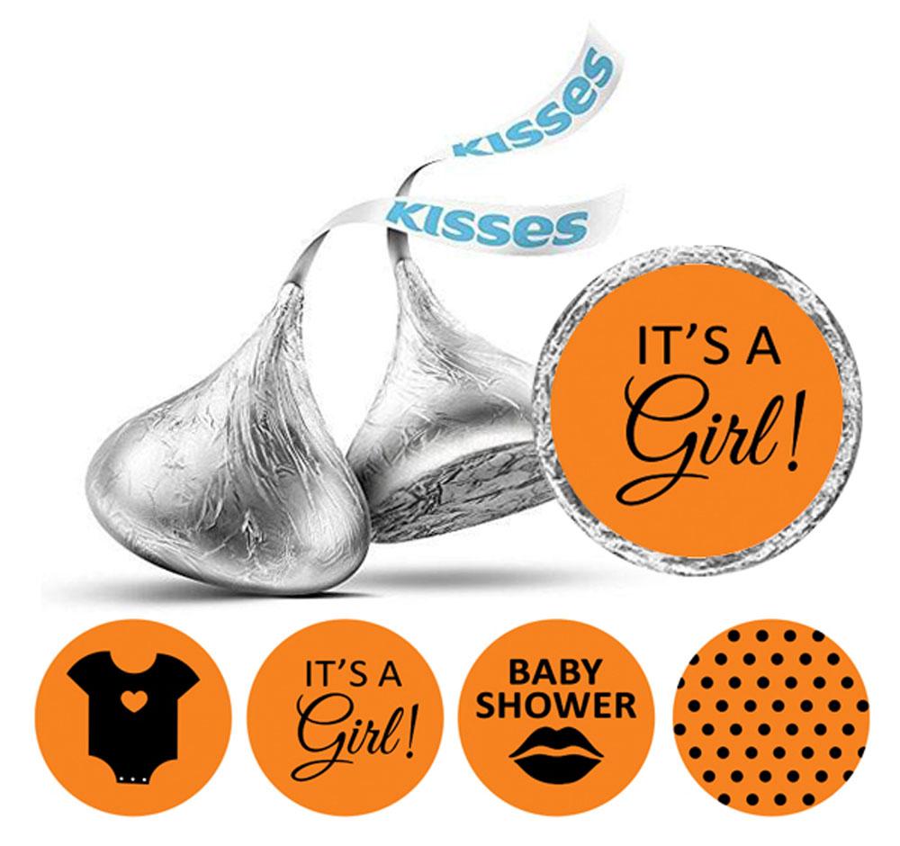 Сувенир Darling Souvenir arling 190 шт. Наклейки It's A Girl Поцелуи Праздничный подарок Конфеты