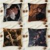 F-Fourth Wing Xaden Violet Double-Sided Printed Square Decorative Cushion Cover For Sofa Living Room Home Decor