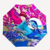 1pc Outdoor Umbrella with Anime Print - Automatic Opening/Closing, Portable 3-Fold Design, 8-Rib Iron Frame - Perfect Gift for Fans, Travelers, E