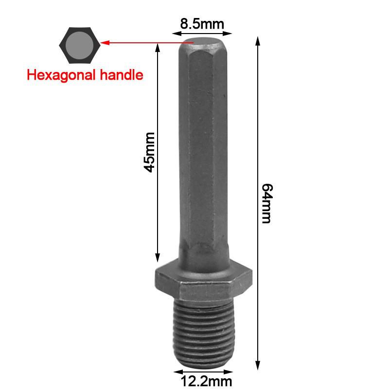 Rotary Hammer Drill Adapter with Square, Round, and Hex Handle Connectors for Wall and Brick Drilling
