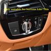 Наклейки на кнопку переключателя фар из алюминиевого сплава для BMW 5 серии G30 -2022, аксессуары для интерьера автомобиля