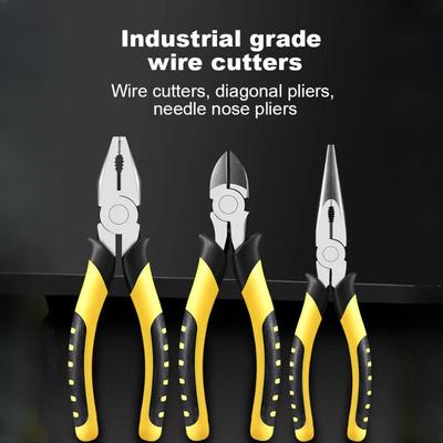 6-дюймовые плоскогубцы для проводов, острые плоскогубцы с большим отверстием, промышленные плоскогубцы для экономии труда, бытовые электрики