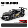 Масштаб 1/22 Toyota Supra Металлическая гоночная модель автомобиля Литье под давлением Звук и Свет Украшения для витрины магазина Автомобили Коллекционные ornaments