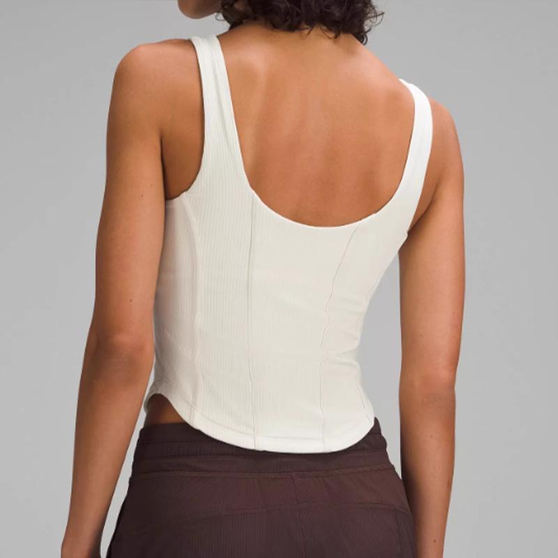 Женский противоударный спортивный жилет: Впитывает пот, обеспечивает сексуальную спину, утягивает талию для занятий йогой и бегом