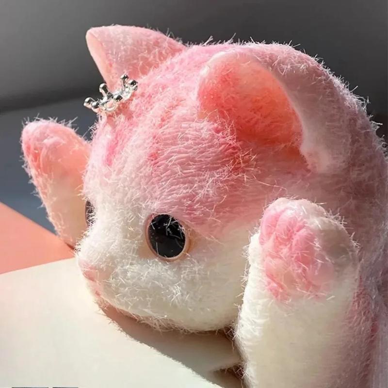 Милая мягкая игрушка-кошка Таба, 13 см, пушистая, липкая, реалистичная, снимает стресс, имитирует кошку, подарок для детей и взрослых.