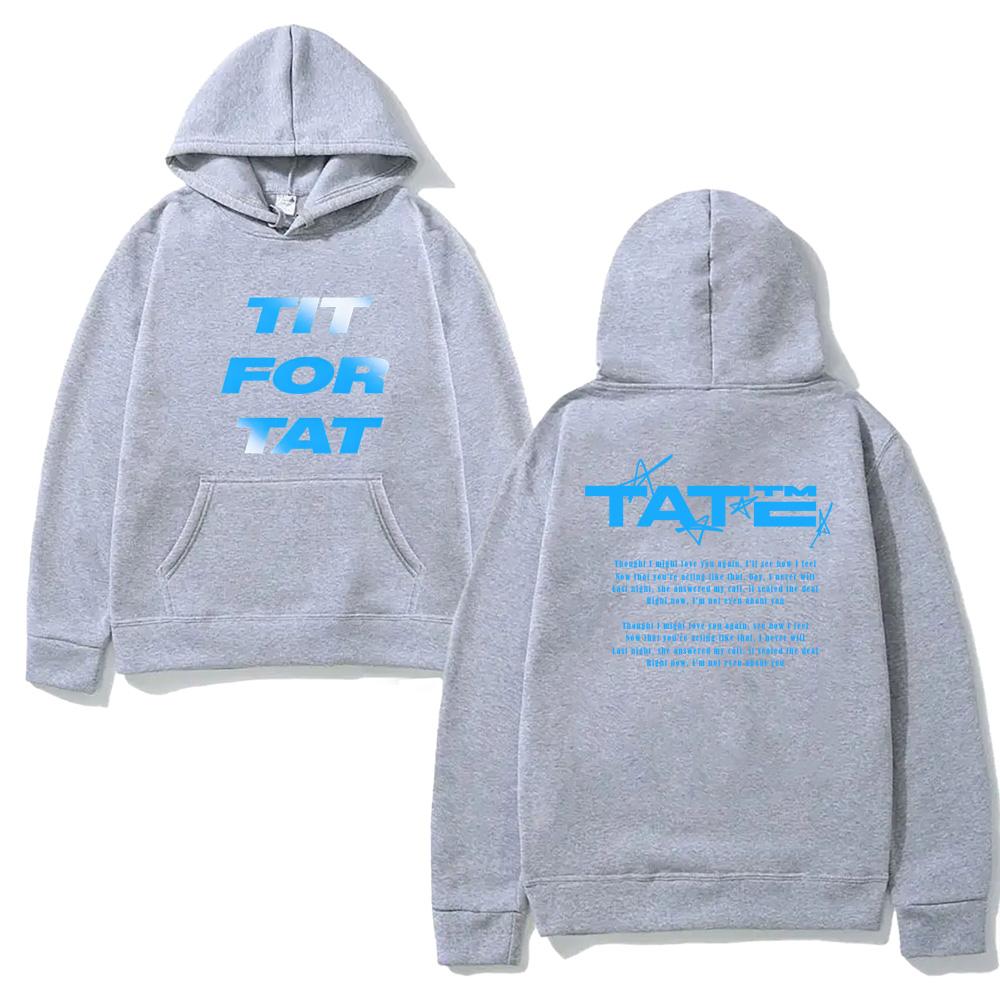 Худи с новым альбомом Tate McRae TITFORTAT на осень/зиму 2025 года, новые гранжевые толстовки, панк одежда с длинным рукавом, пуловеры с капюшоном
