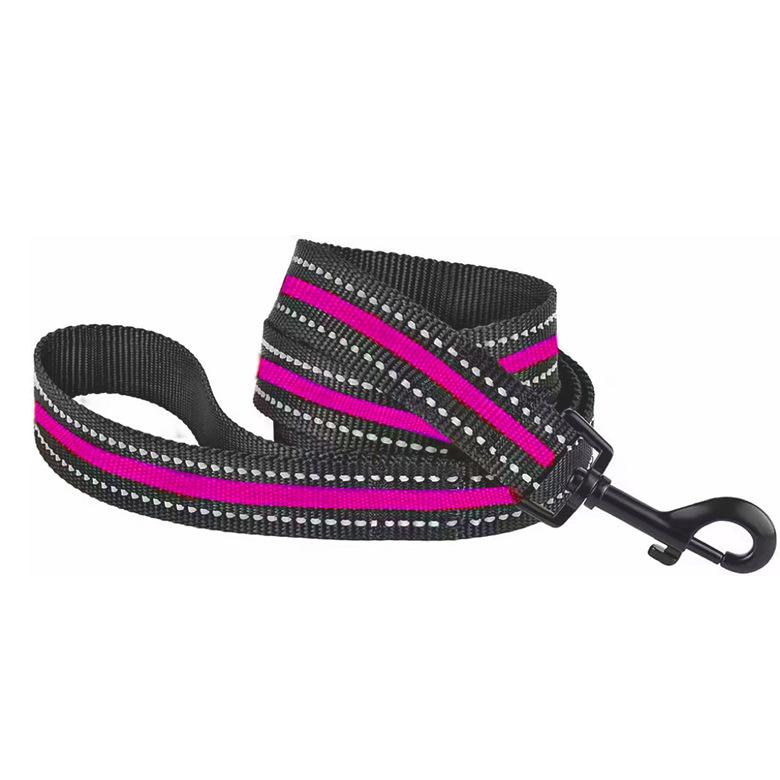 Classic Pet Leash Nylon Webbing Dog Leash Night Reflective Explosion-proof Dog Leashes for Medium and Large Dogs and Cats Outdoor Travel