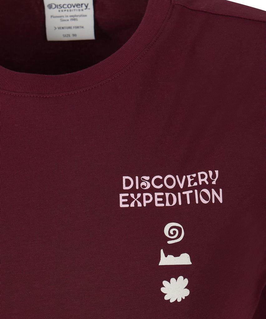 Женская футболка DISCOVERY EXPEDITION Freshvent Nature, укороченная, с коротким рукавом (D/Вино)