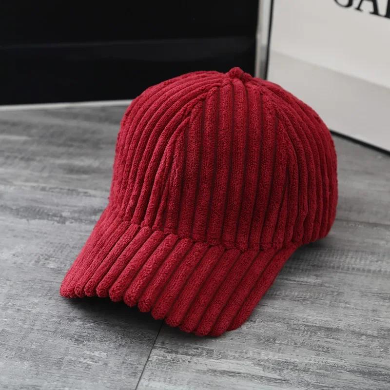 Outdoor Sports Travel Ajustable Baseball Caps Women Corduroy Baseball Cap Men Snapback Hat Winter Hats Girls