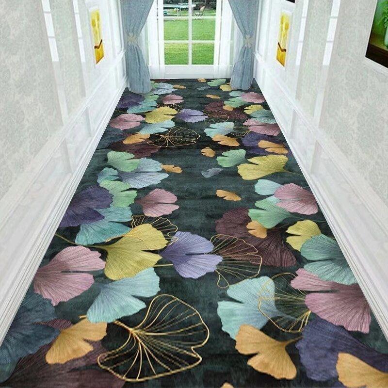 Скандинавский коридор, длинный ковер для гостиной, нескользящий ковер для лестницы, прихожей, прохода в отеле, свадебный домашний коврик для входа