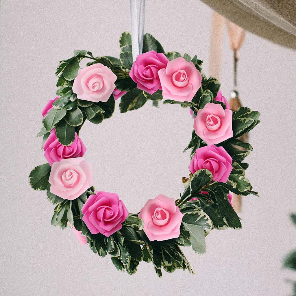 200 шт. искусственных роз, искусственные головки цветов, розы без стеблей, 5 см, пенопластовые розы, искусственные головки цветов для поделок, свадебных украшений для детского душа