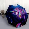 1pc Unicorn Fantasy Forest Moonlight Umbrella with Plastic Handle,Suitable for All Seasons Home Travel Outdoor Umbrellaptys31096