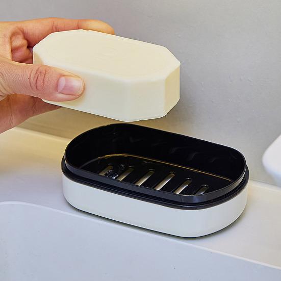 Коробка для мыла в ванной комнате, двухслойная, быстрый дренаж, прозрачная, с крышкой и съемной сливной стойкой, пылезащитный кухонный поднос для мыла в отеле, держатель для мыла