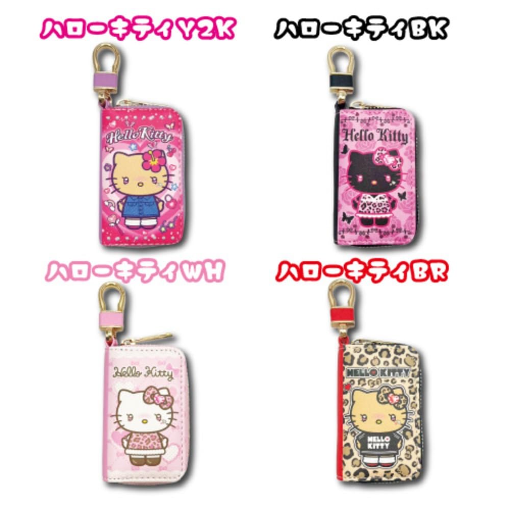 Hatayama Shoji Серия Sanrio Gal 3 Чехол для смарт-ключа Hello Kitty Y2K Черный Белый Коричневый Доступен в 4 цветах Милый Стильный В17 x Ш9 x Г2 см 34203593 Прибл.. В5.5