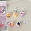 Cute Car Keyring Cartoon Party Gift Jewelry Simple Cake Pendant Keychain  Boudoir