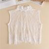 Women Fake Collar White Lace Floral Detachable False Collar Blouse Removable Stand Collar Tie Women Clothes Accessories
