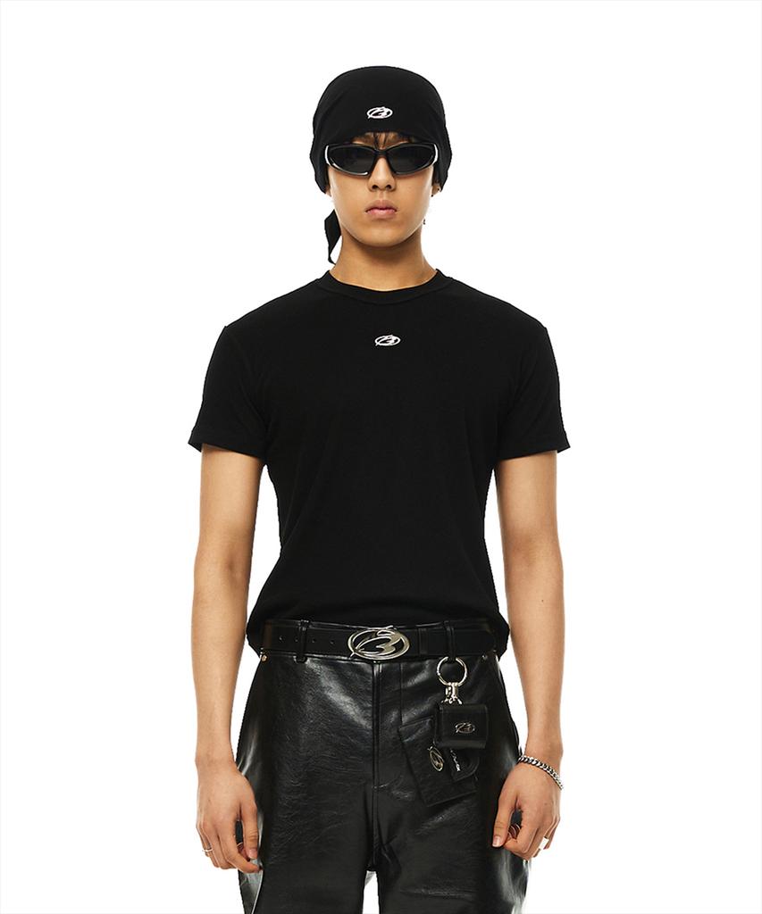 MORE THAN BLACK Logo Cut Off Half Sleeve