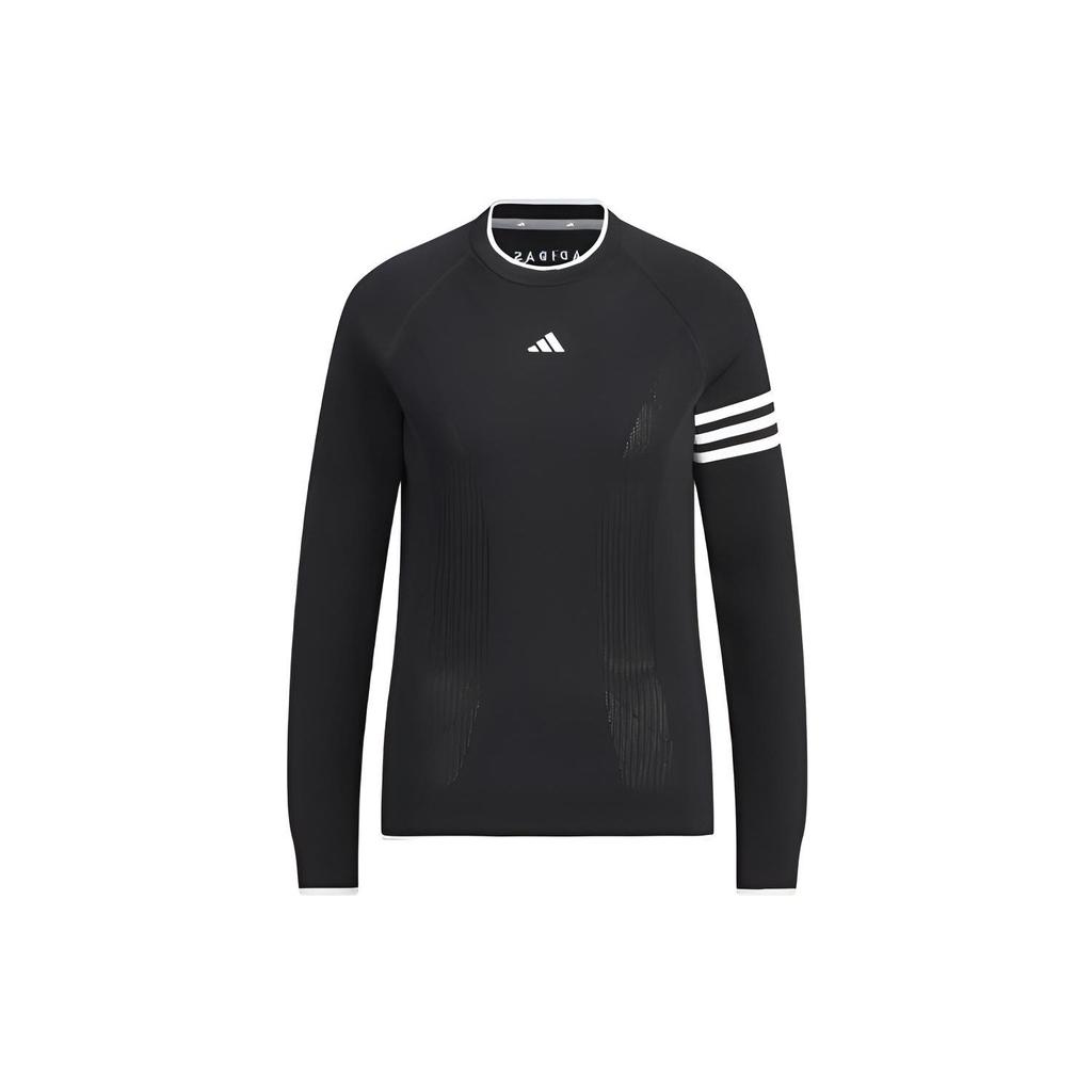 adidas Длинный рукав свитер-пуловер с цветными блоками, трикотажный женский свитер для гольфа, черный IK9798