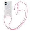 For iPhone 16 TPU Case Quicksand Design Phone Cover with Lanyard