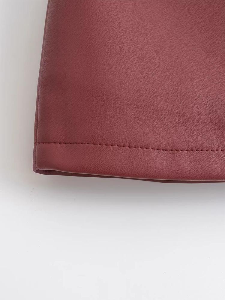 Мини-юбки из искусственной кожи, элегантные корейские модные черные юбки из искусственной кожи для женщин, юбка с высокой талией, юбка на молнии с шортами