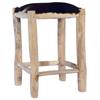 VidaXL Bar Stool Kitchen Stool Restaurant Seat Dining Chair Home Interior Goatskin 288810