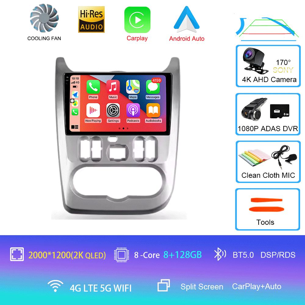 Android 14 для Renault Logan Sandero для Dacia Duster 2009 - 2017 Автомобильный мультимедиа Навигация стерео Нет 2din 2 din