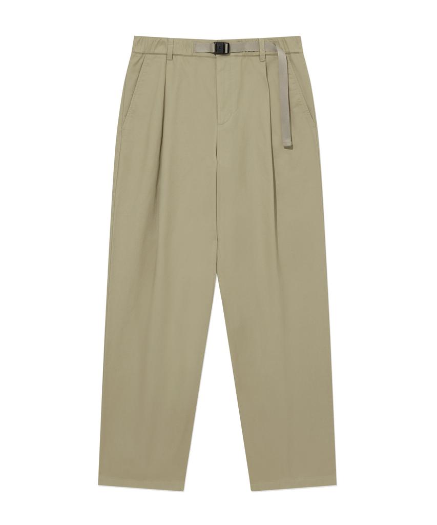 COVERNAT Easy Pants Twill 1-Tuck Pants Beige