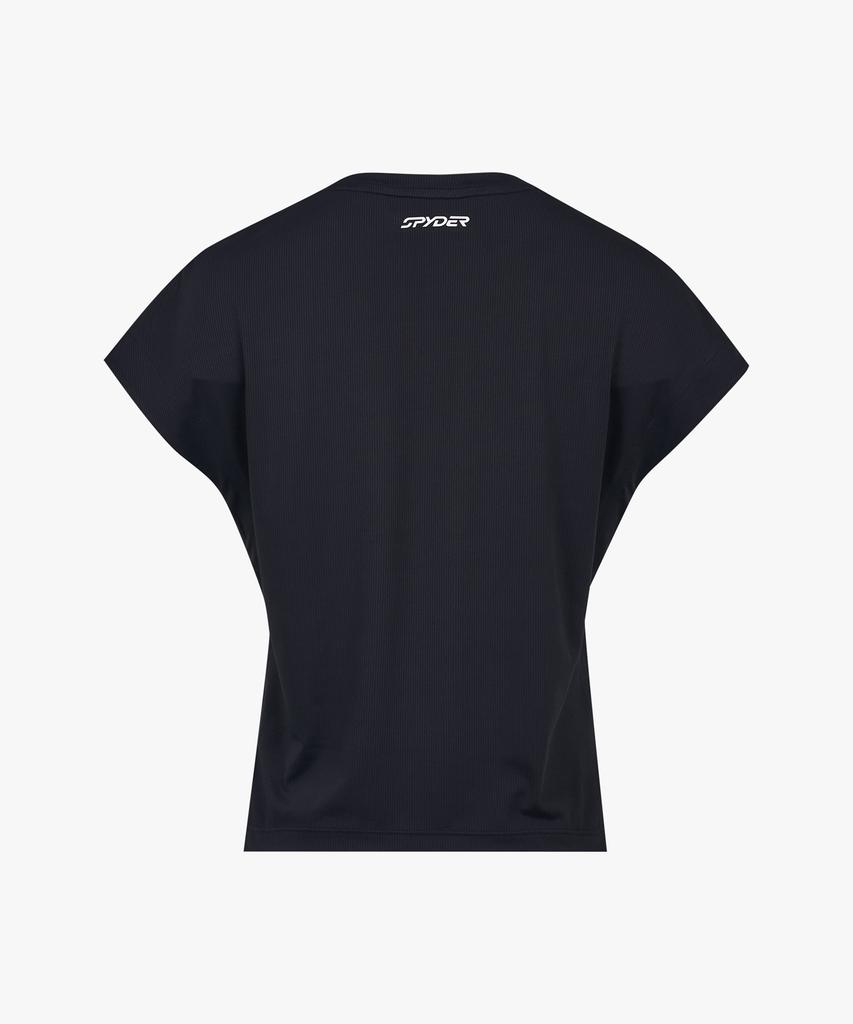 SPYDER Women'S Ribbed Drop Shoulder T-Shirt Spkmcnrs253Wblk